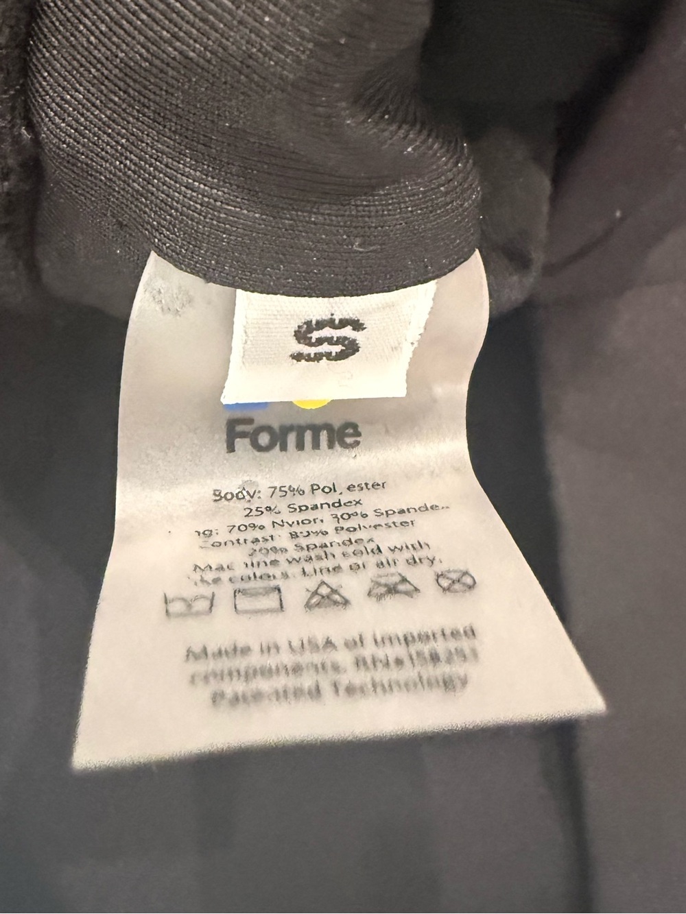 Forme Power Bra Posture Correcting Compression Sports Bra Black Taylor Swift S - Picture 4 of 7